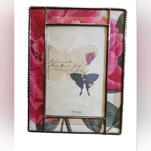 Vintage Fringe Studio Lead Glass Picture Frame 4"X6"